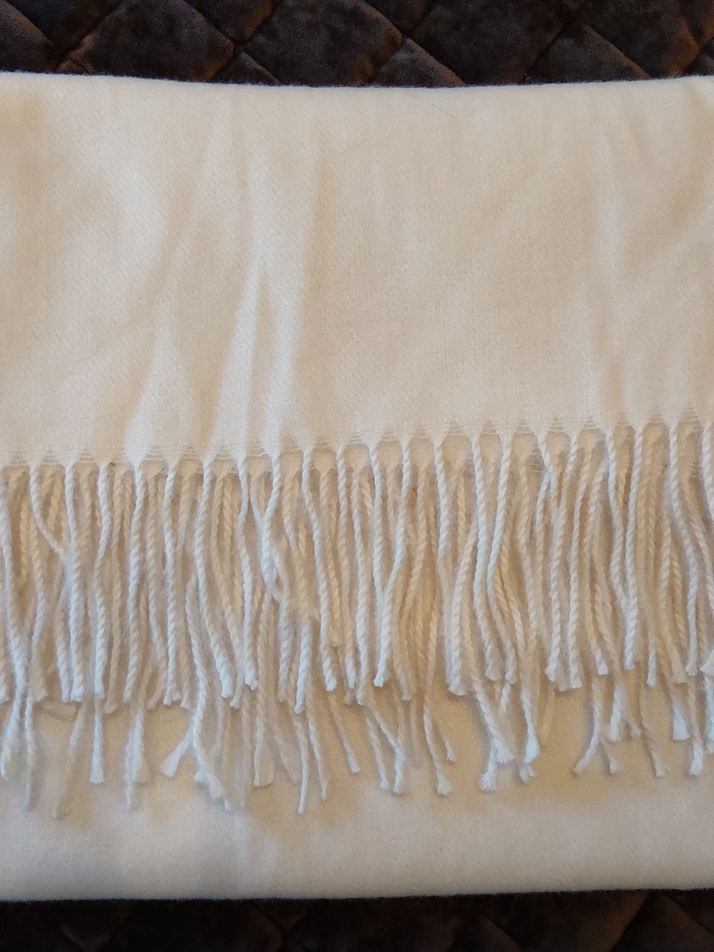 Liz Claiborne Cream Tassle One-Size Cozy Scarf NWT